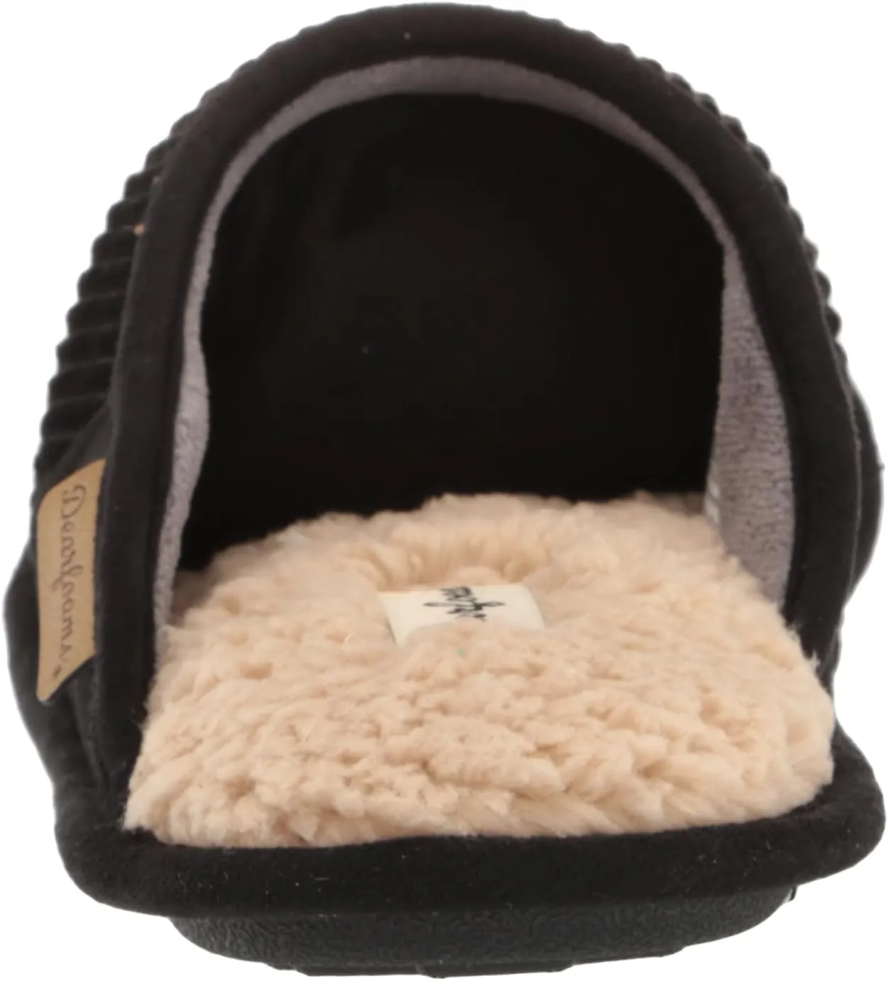 Dearfoams Men's Rocky Mixed Material Indoor/Outdoor Memory Foam Scuff Slipper