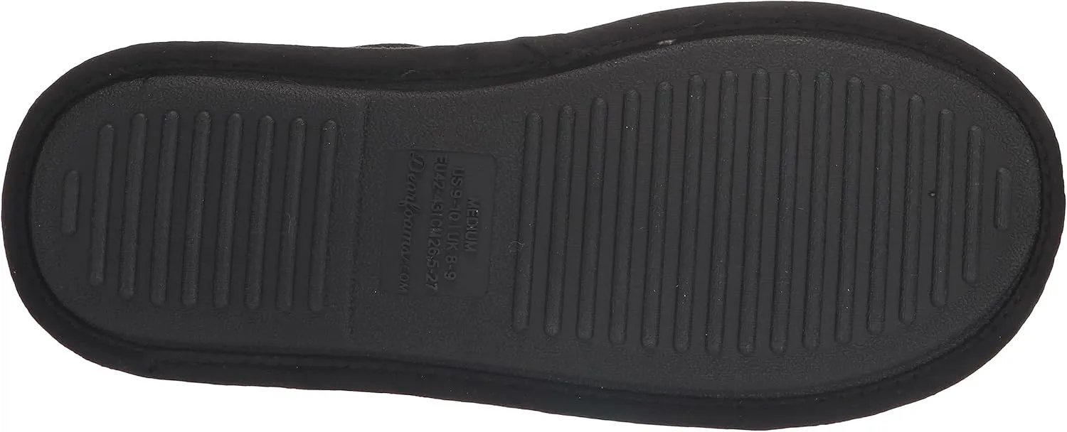 Dearfoams Men's Rocky Mixed Material Indoor/Outdoor Memory Foam Scuff Slipper