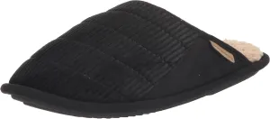 Dearfoams Men's Rocky Mixed Material Indoor/Outdoor Memory Foam Scuff Slipper