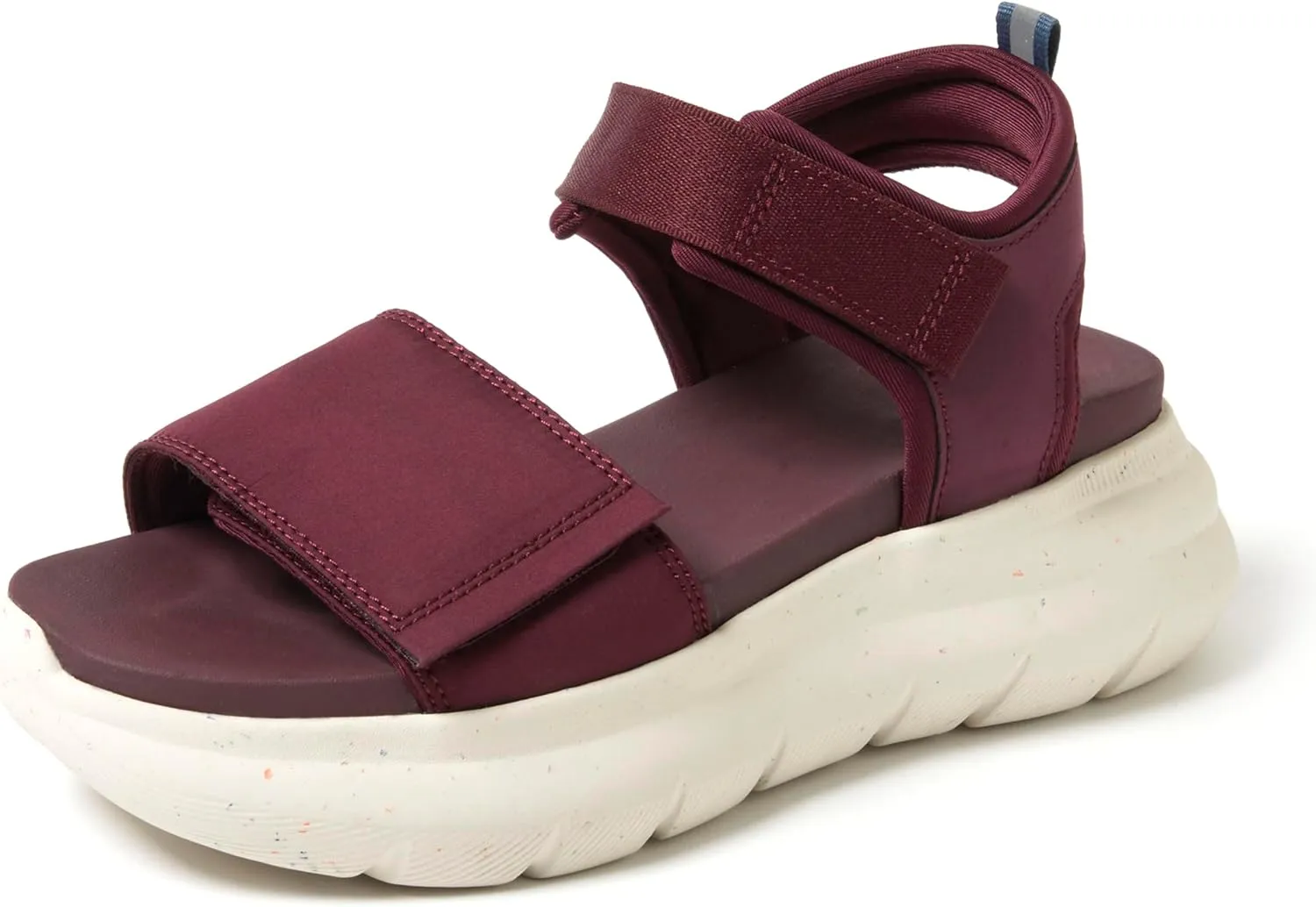Dearfoams Women's Platform Lightweight Adjustable Odell Wedge Sandal