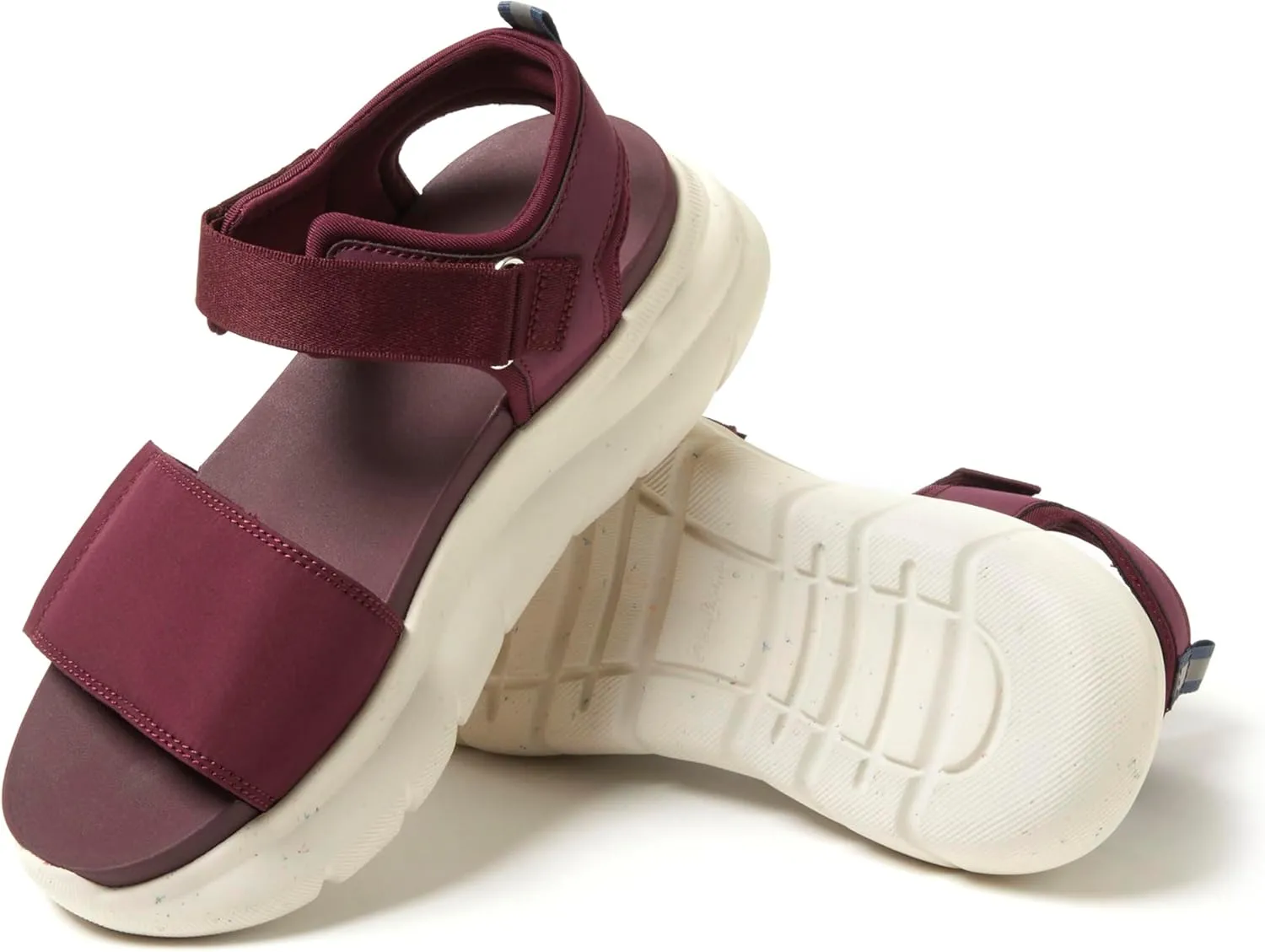 Dearfoams Women's Platform Lightweight Adjustable Odell Wedge Sandal