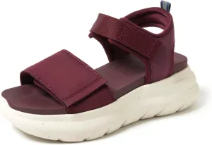 Dearfoams Women's Platform Lightweight Adjustable Odell Wedge Sandal