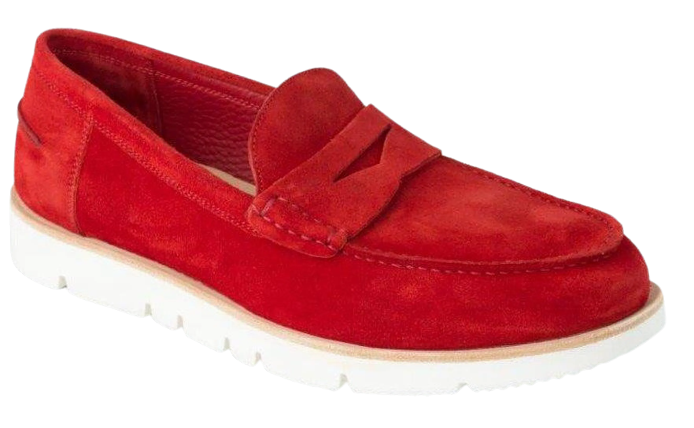DI CHENZO Men's 5051 Red Leather Loafer