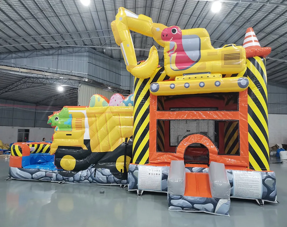 Dino-Struction Econo Bounce House with Slide (Wet/Dry)