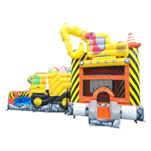 Dino-Struction Econo Bounce House with Slide (Wet/Dry)