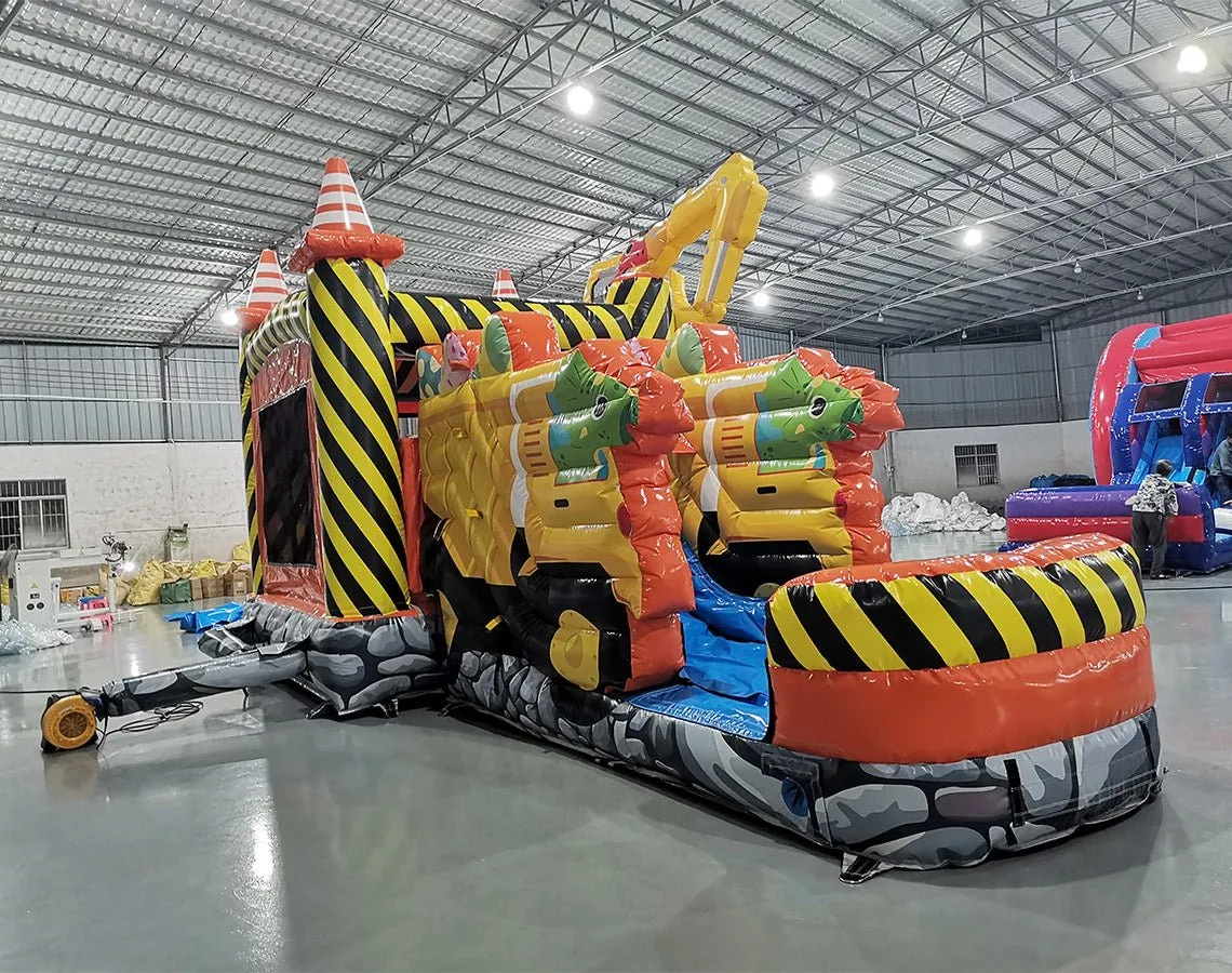 Dino-Struction Econo Bounce House with Slide (Wet/Dry)