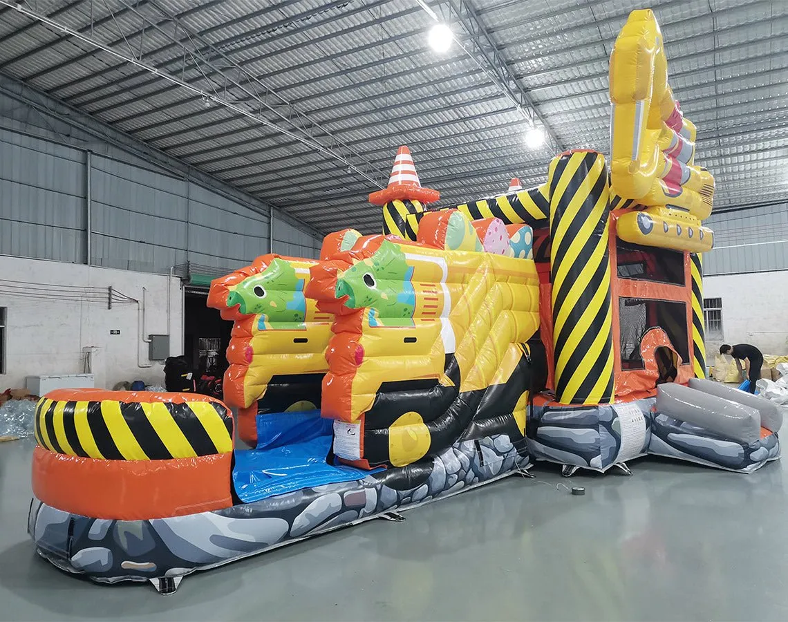 Dino-Struction Econo Bounce House with Slide (Wet/Dry)
