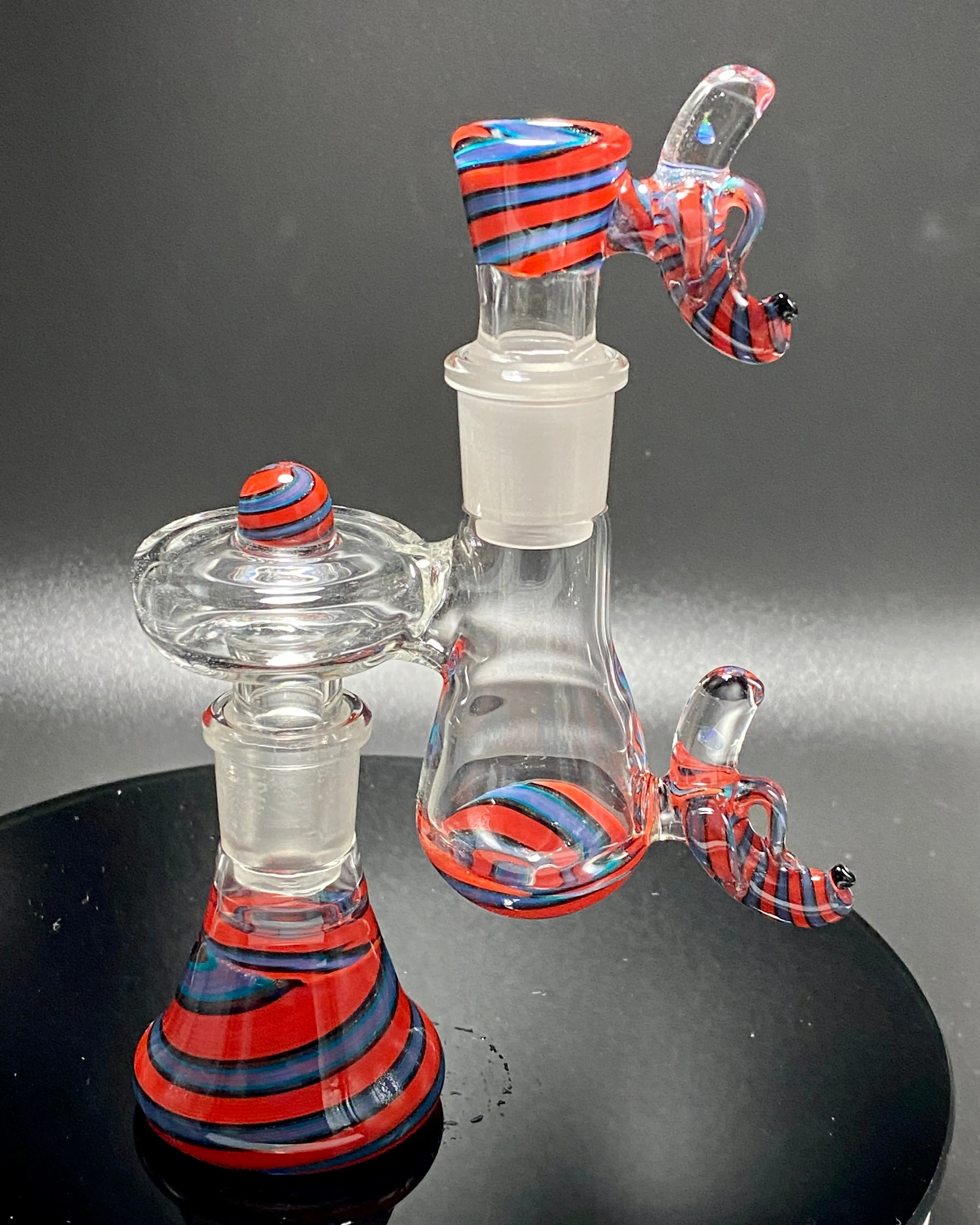 Dippy Glass 18mm Matching Dry Catch Set