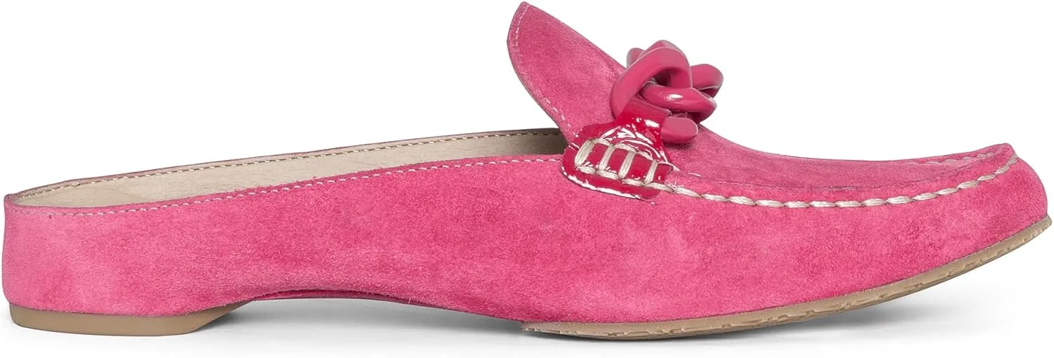 Donald Pliner Women's Bless Distressed Mules, Closed Toe Comfort Loafers, Slip On Mules for Women