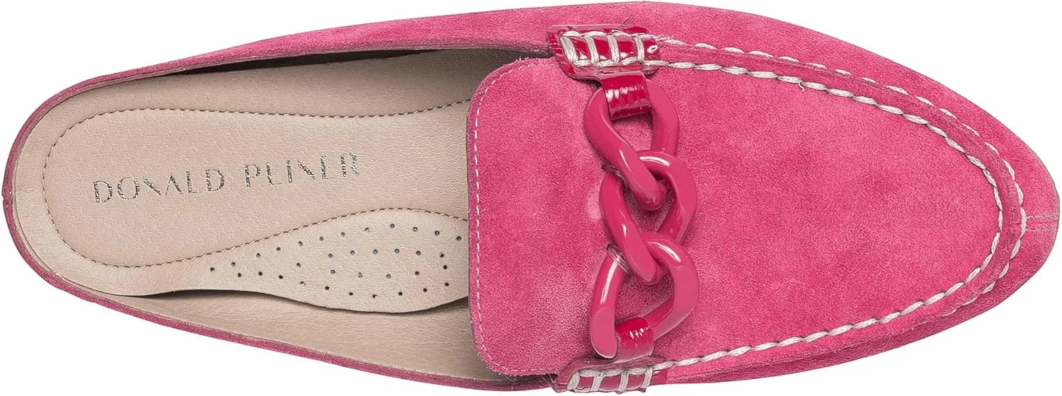 Donald Pliner Women's Bless Distressed Mules, Closed Toe Comfort Loafers, Slip On Mules for Women