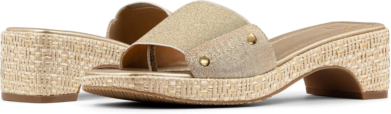 Donald Pliner Women's Rodeo Jute Elastic Slide Sandal