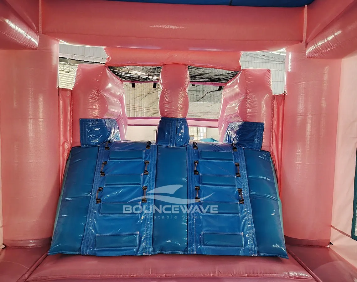 Dream Glitter Castle Dual Lane Bounce House with Slide (Wet/Dry)