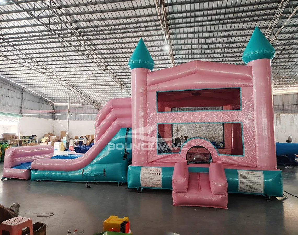 Dream Glitter Castle Dual Lane Bounce House with Slide (Wet/Dry)