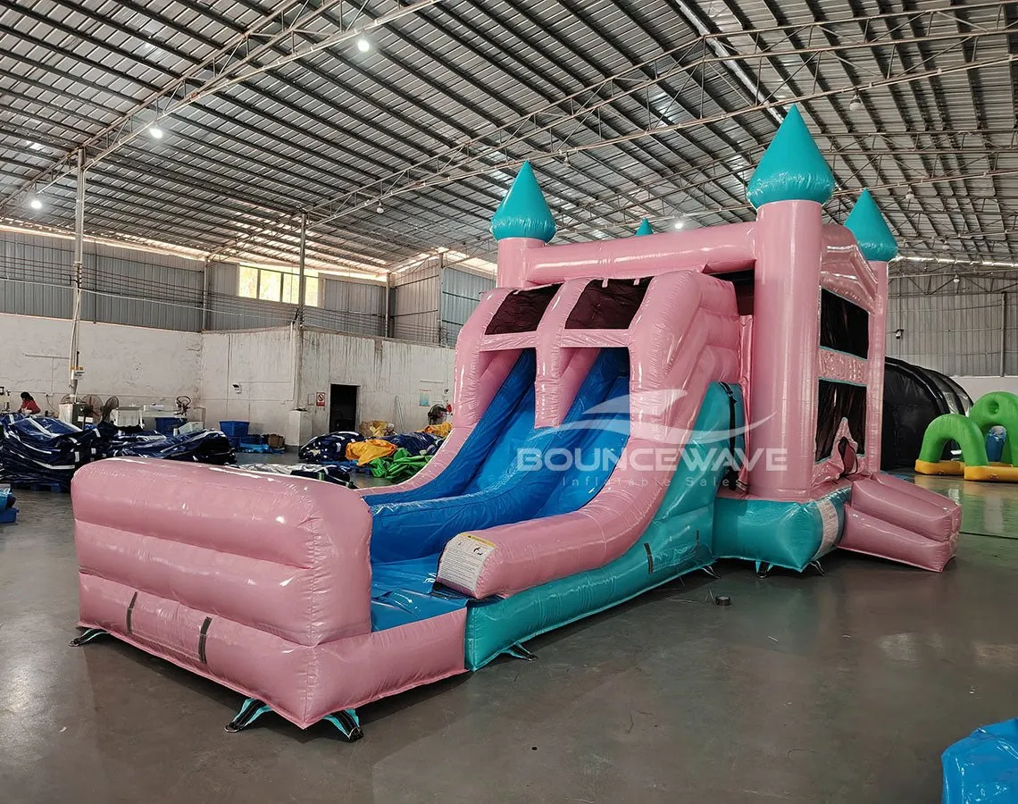 Dream Glitter Castle Dual Lane Bounce House with Slide (Wet/Dry)