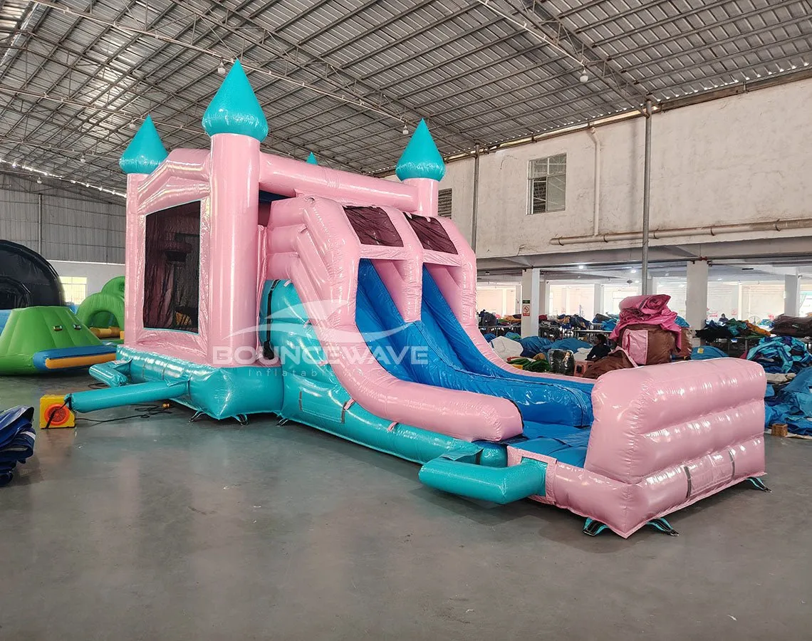 Dream Glitter Castle Dual Lane Bounce House with Slide (Wet/Dry)