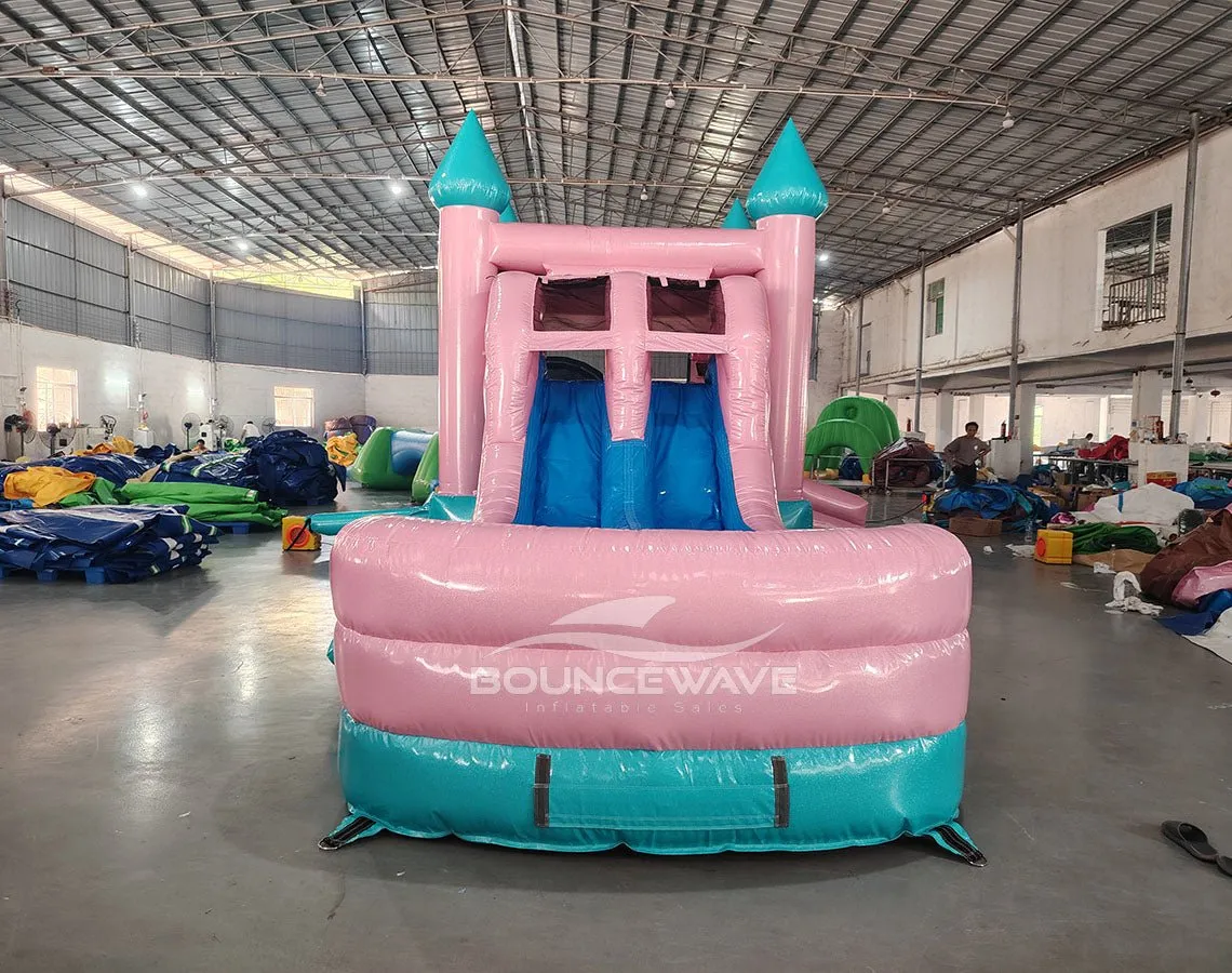 Dream Glitter Castle Dual Lane Bounce House with Slide (Wet/Dry)