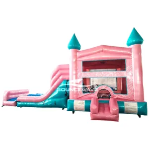 Dream Glitter Castle Dual Lane Bounce House with Slide (Wet/Dry)