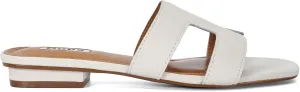 Dune London Women's Loupe Slide Sandal, White, 9