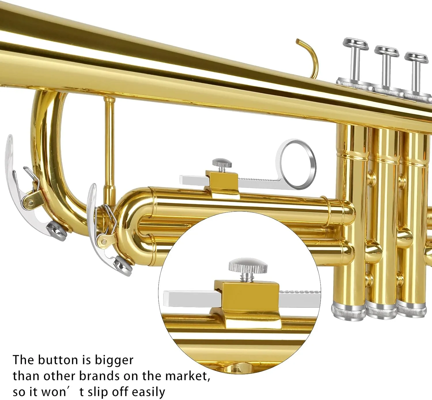 EASTROCK Bb Trumpet Standard Trumpet Set with Carrying Case,Gloves, 7C Mouthpiece and Cleaning Kit (Gold)
