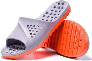 Eliogn Men's and Women's Lightweight Slide Slippers Hollow Out Massage Sole Shower Slippers Quick Dry Water Shoes for Men and Women