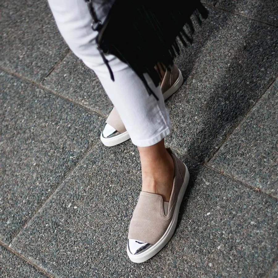 EMOII Sydney - Latte Suede Leather