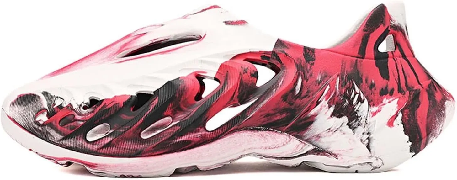 Eohsnem Foam Runner Shoes for Women Men, Hollow Cloud Slippers Lightweight Slip-On Walking Sneakers Breathable Soft Beach Sandals Redwhite