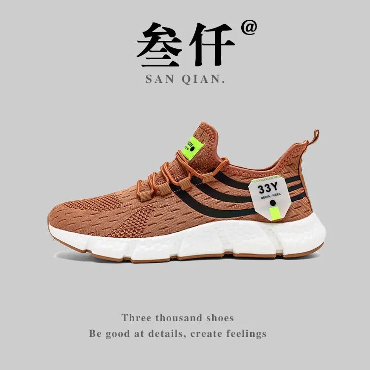 Fashion Shoes Popcorn Men's Feature-rich Export Trustworthy Couple's Summer Casual Export Men's Sneaker Shoes Shockproof Breathable Jogging Shoes