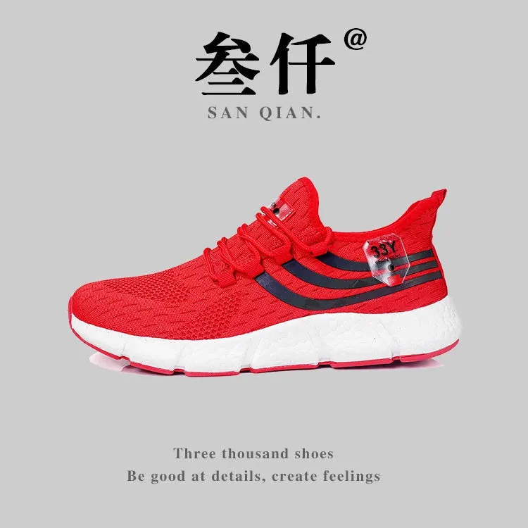 Fashion Shoes Popcorn Men's Feature-rich Export Trustworthy Couple's Summer Casual Export Men's Sneaker Shoes Shockproof Breathable Jogging Shoes