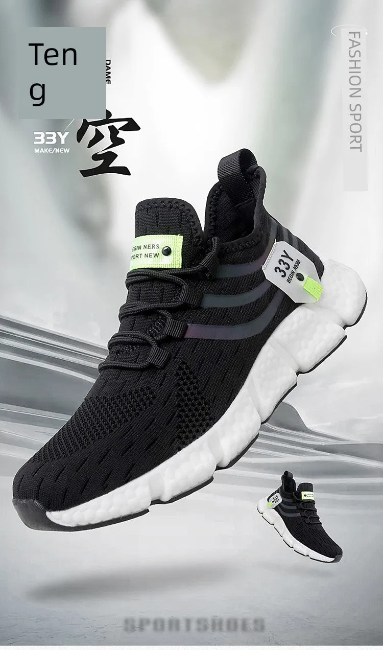 Fashion Shoes Popcorn Men's Feature-rich Export Trustworthy Couple's Summer Casual Export Men's Sneaker Shoes Shockproof Breathable Jogging Shoes
