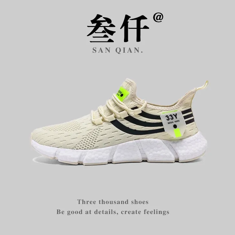 Fashion Shoes Popcorn Men's Feature-rich Export Trustworthy Couple's Summer Casual Export Men's Sneaker Shoes Shockproof Breathable Jogging Shoes