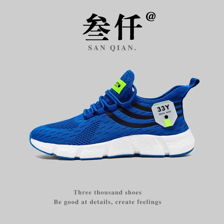 Fashion Shoes Popcorn Men's Feature-rich Export Trustworthy Couple's Summer Casual Export Men's Sneaker Shoes Shockproof Breathable Jogging Shoes