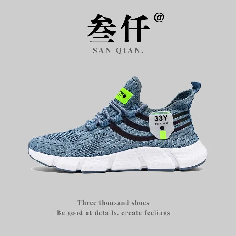 Fashion Shoes Popcorn Men's Feature-rich Export Trustworthy Couple's Summer Casual Export Men's Sneaker Shoes Shockproof Breathable Jogging Shoes