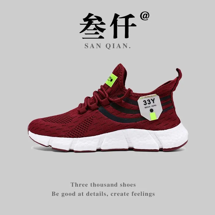 Fashion Shoes Popcorn Men's Feature-rich Export Trustworthy Couple's Summer Casual Export Men's Sneaker Shoes Shockproof Breathable Jogging Shoes