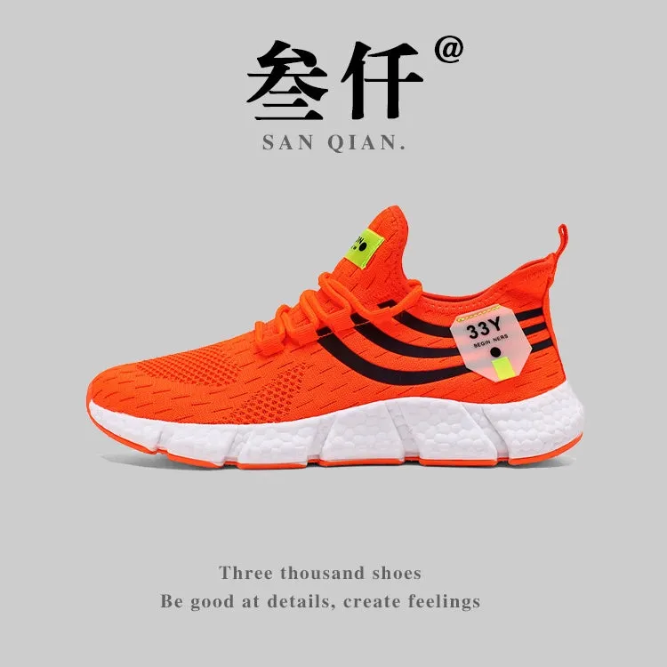 Fashion Shoes Popcorn Men's Feature-rich Export Trustworthy Couple's Summer Casual Export Men's Sneaker Shoes Shockproof Breathable Jogging Shoes