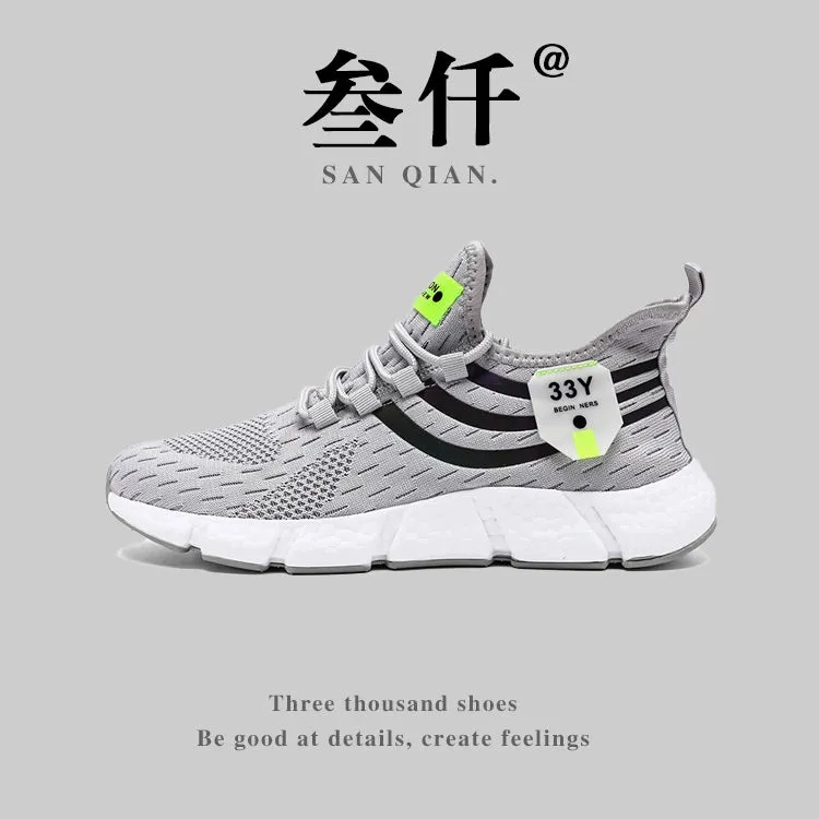 Fashion Shoes Popcorn Men's Feature-rich Export Trustworthy Couple's Summer Casual Export Men's Sneaker Shoes Shockproof Breathable Jogging Shoes