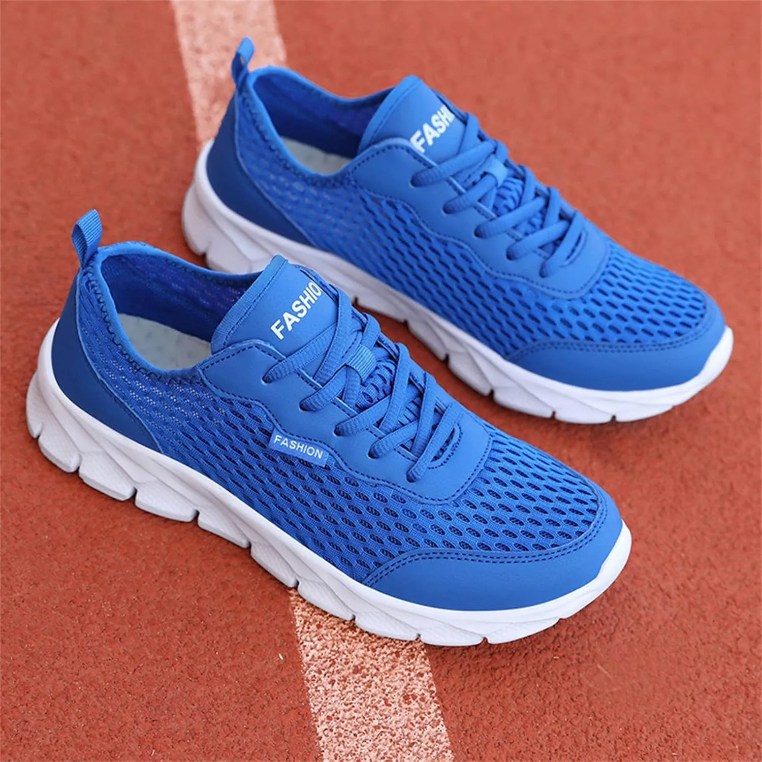 Fashion Summer Men Mesh Breathable Comfortable Lightweight Flat Soft Lace Mens Running Shoes Men's Athletic Sneaker New Men's
