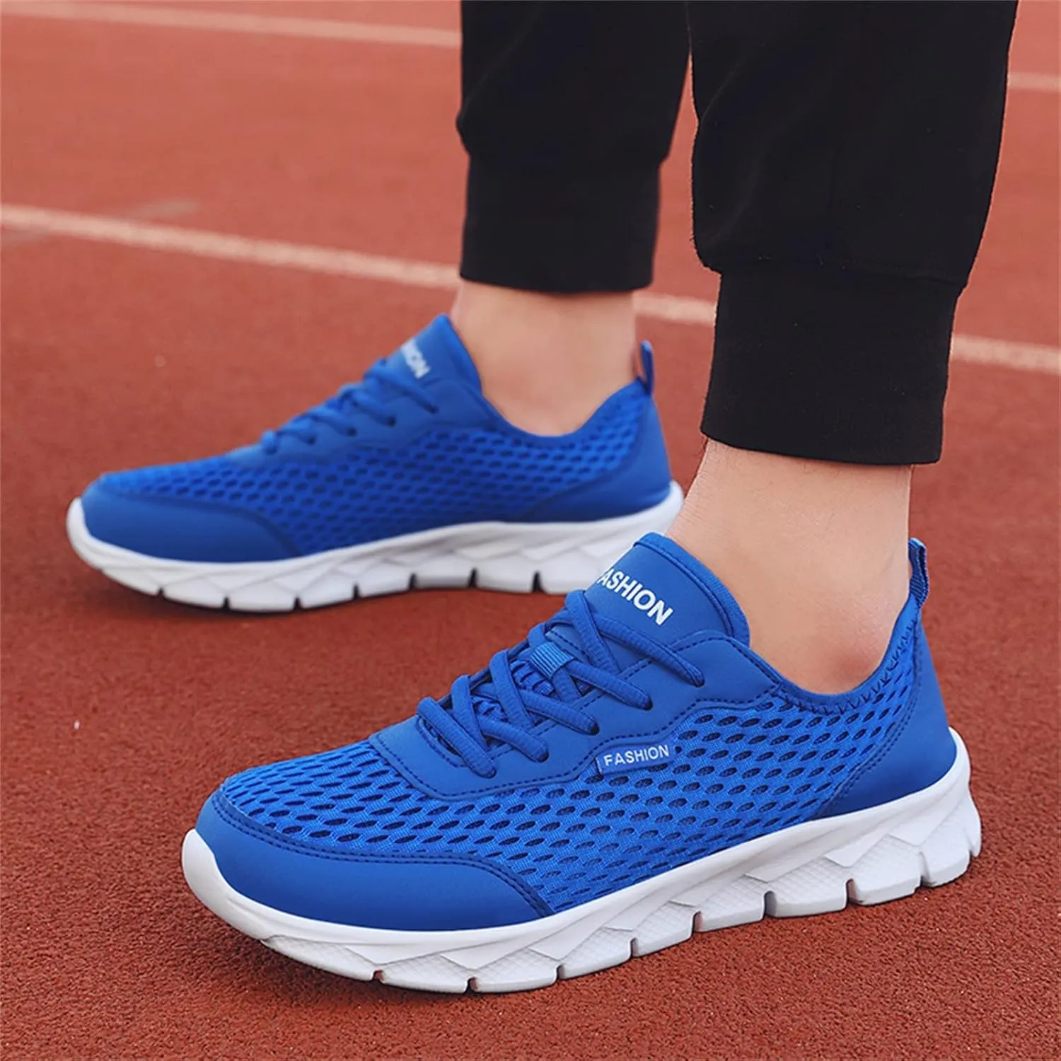 Fashion Summer Men Mesh Breathable Comfortable Lightweight Flat Soft Lace Mens Running Shoes Men's Athletic Sneaker New Men's