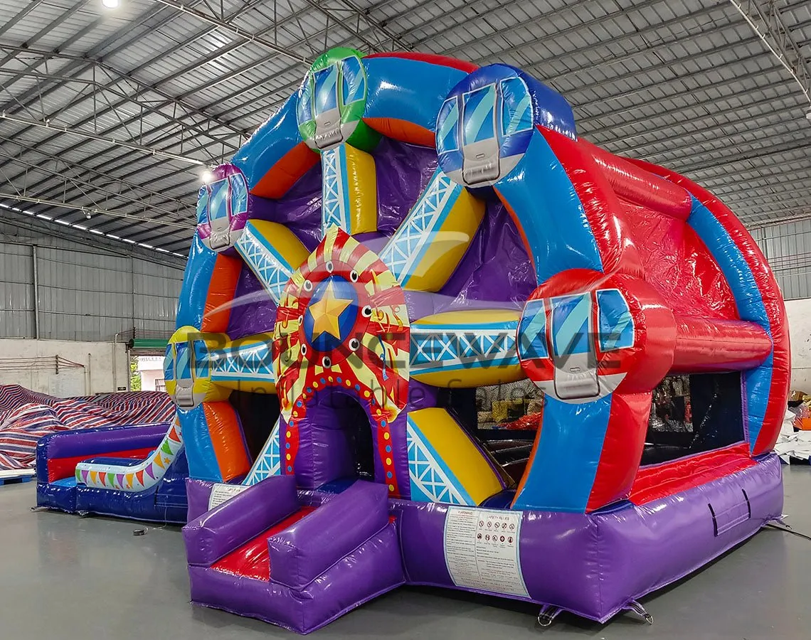 Ferris Wheel Dual Lane Bounce House with Slide (Wet/Dry)