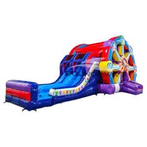 Ferris Wheel Dual Lane Bounce House with Slide (Wet/Dry)