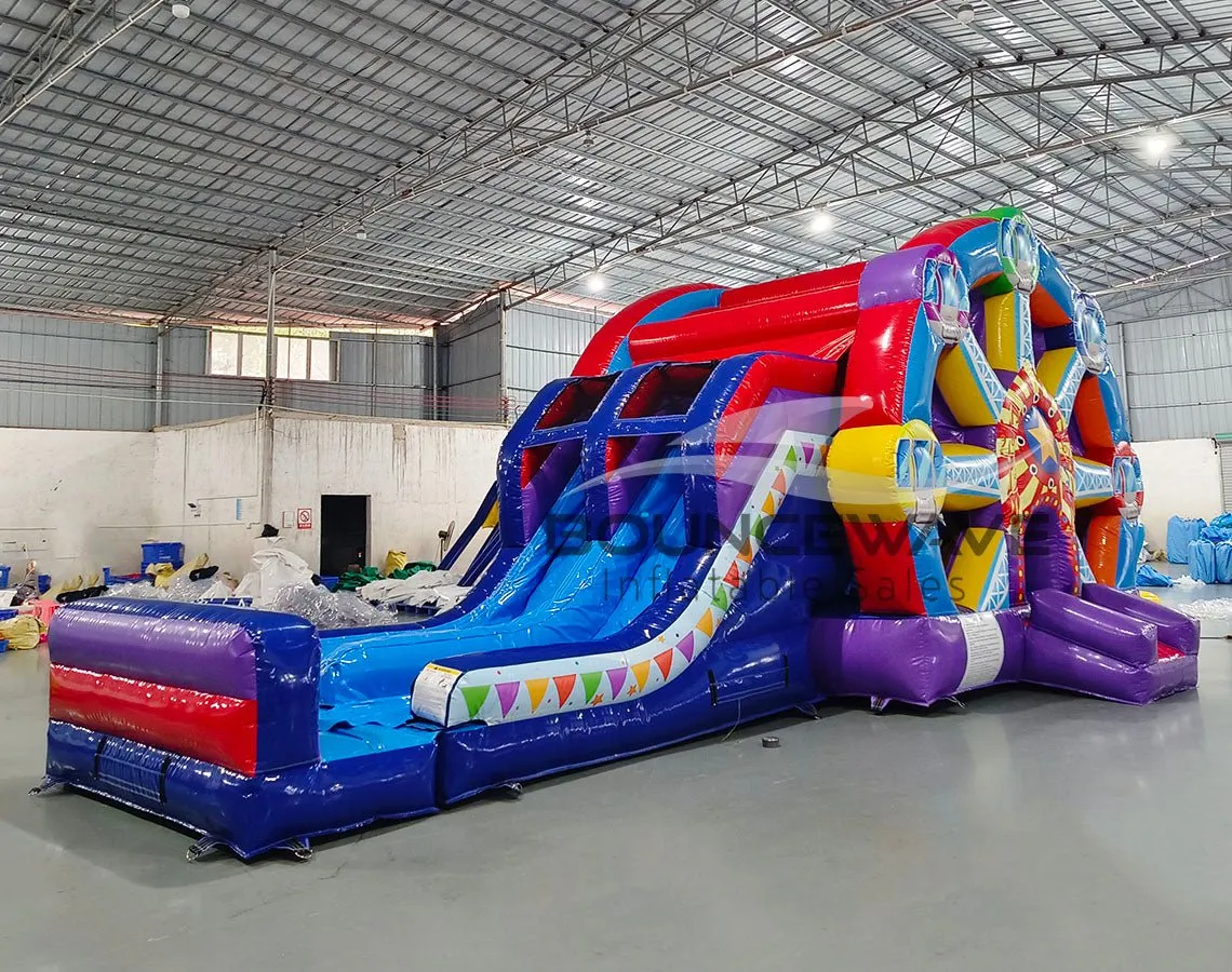 Ferris Wheel Dual Lane Bounce House with Slide (Wet/Dry)
