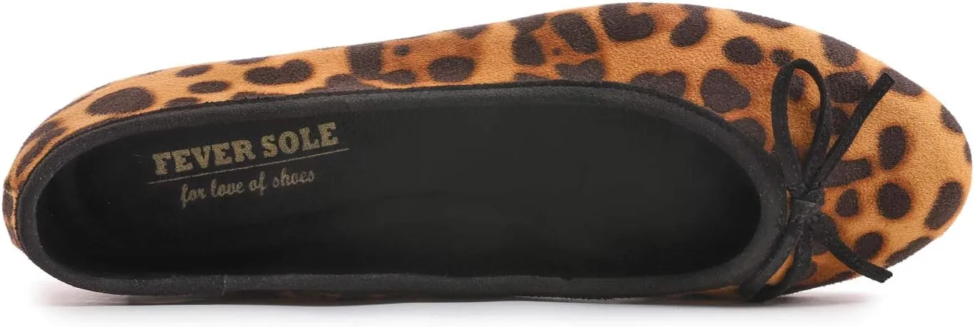 FEVERSOLE Women's Ultra Soft Colorful Memory Foam Cushioned Faux Suede Home Ballet Flats