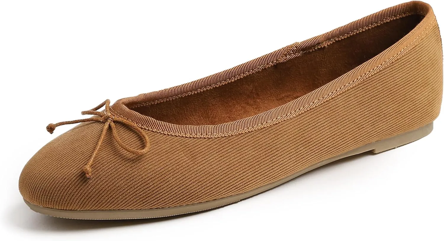 FEVERSOLE Women's Ultra Soft Colorful Memory Foam Cushioned Faux Suede Home Ballet Flats