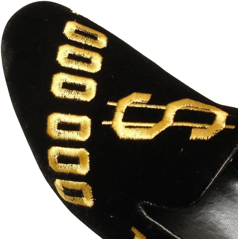 FI-7063 Embroidered Million Dollar Slip on Loafer