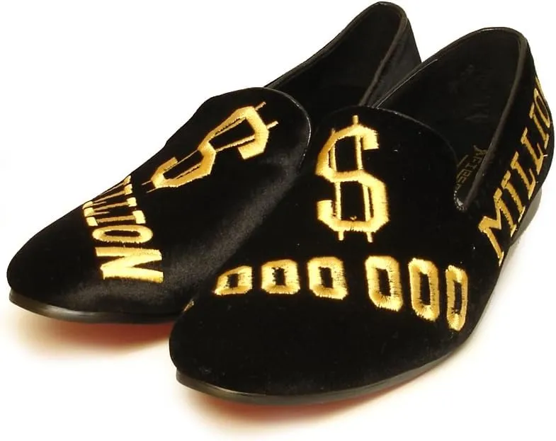 FI-7063 Embroidered Million Dollar Slip on Loafer