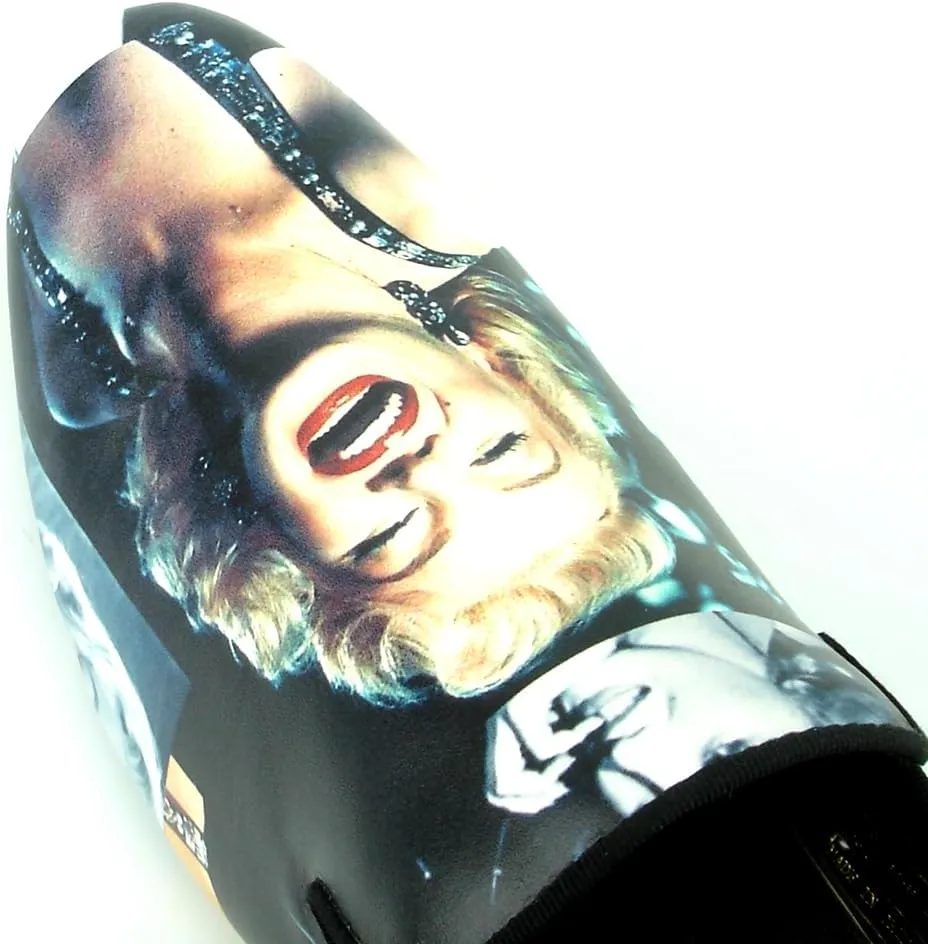 FI-7336-M Men's Marilyn Monroe Leather Print Slip on Loafer