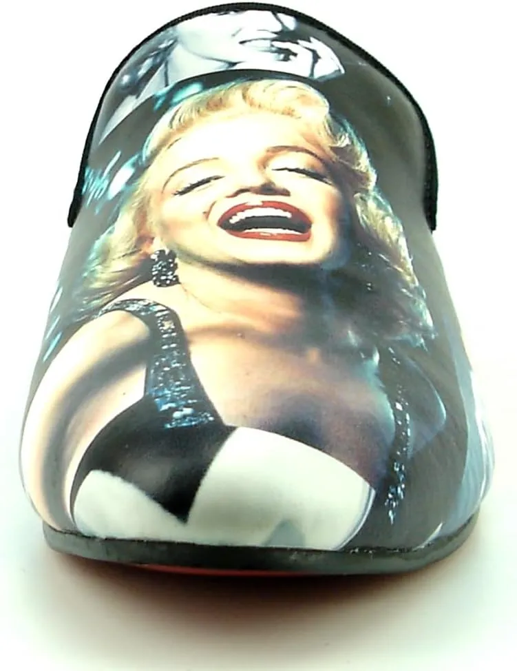FI-7336-M Men's Marilyn Monroe Leather Print Slip on Loafer