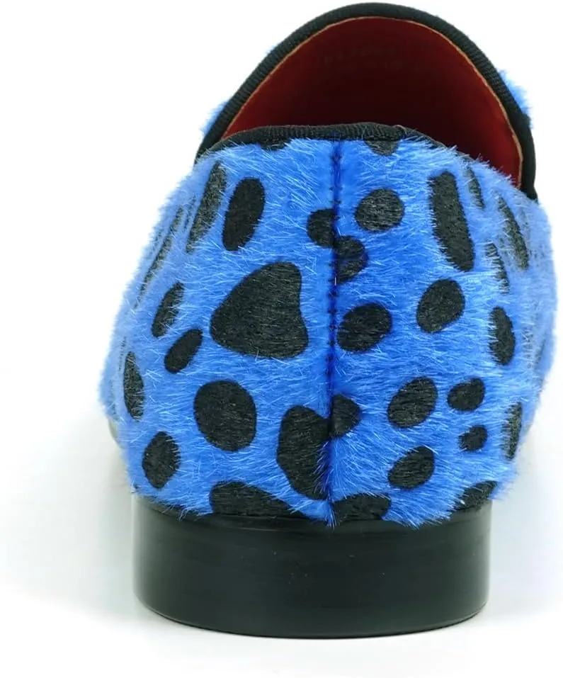 FI-7532 Leopard Print Pony Hair Slip on Loafer