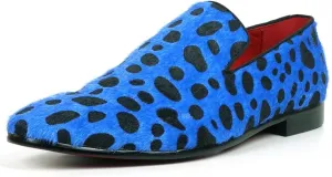 FI-7532 Leopard Print Pony Hair Slip on Loafer