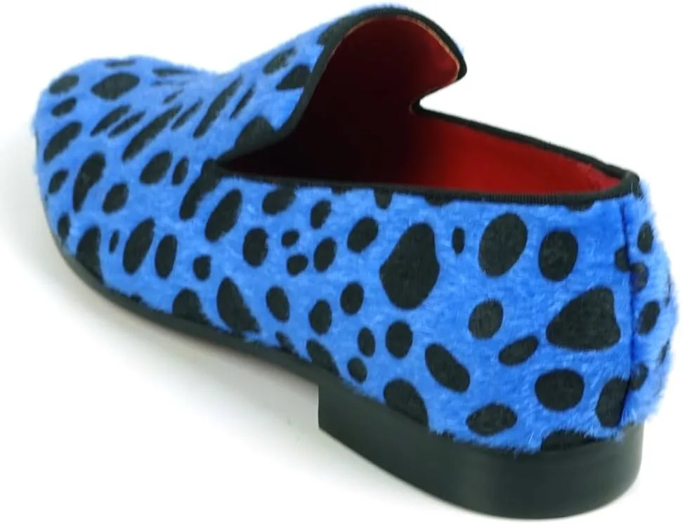 FI-7532 Leopard Print Pony Hair Slip on Loafer
