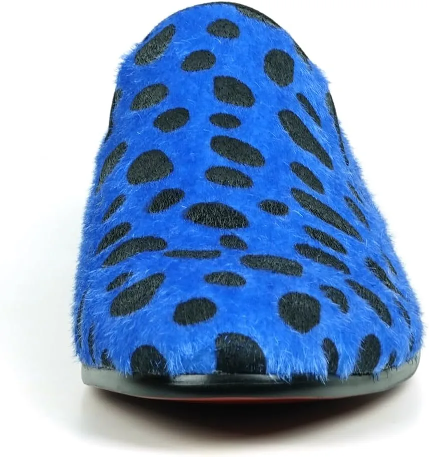 FI-7532 Leopard Print Pony Hair Slip on Loafer